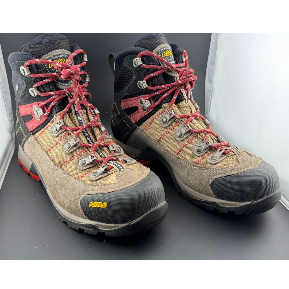 Asolo Mens Fugitive GTX-Hiking Boots, Brown Red, Waterproof Gore-Tex, Mens 10